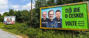 Předvolbní billboardy SPD a SPOLU Předvolbní billboardy SPD a SPOLU